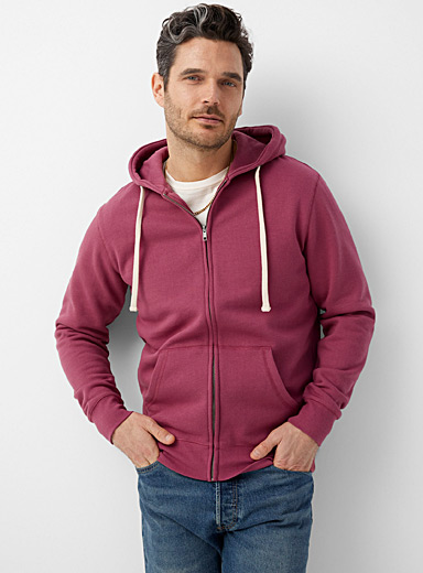 Le 31 Pink Eco-friendly zip-up hoodie for men