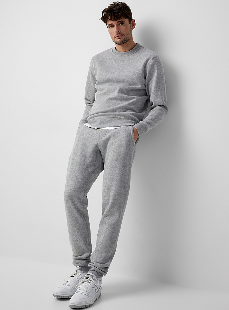Le 31 Grey Minimalist sweatshirt for men