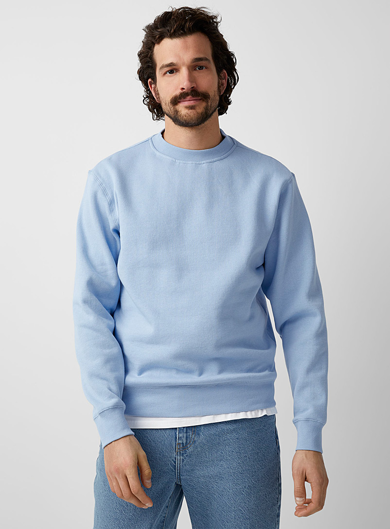 Le 31 Baby Blue Eco-friendly minimalist sweatshirt for men