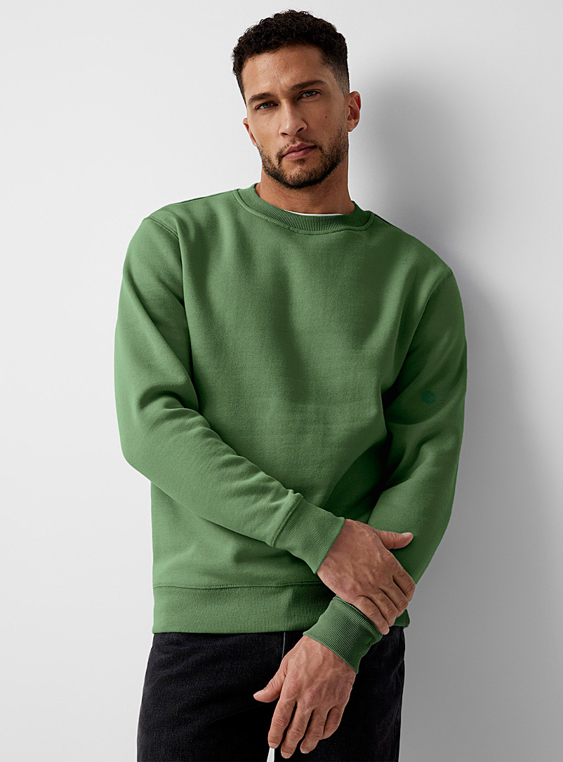 Le 31 Green Minimalist sweatshirt for men