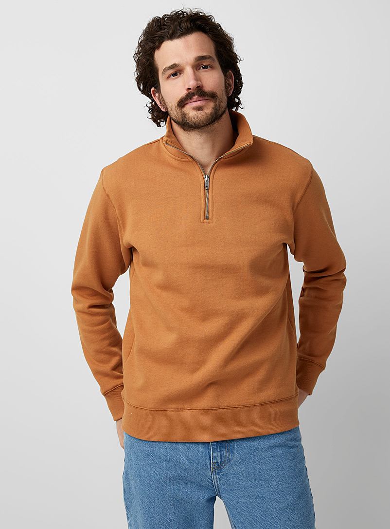 Le 31 Fawn Eco-friendly minimalist stand-collar sweatshirt for men