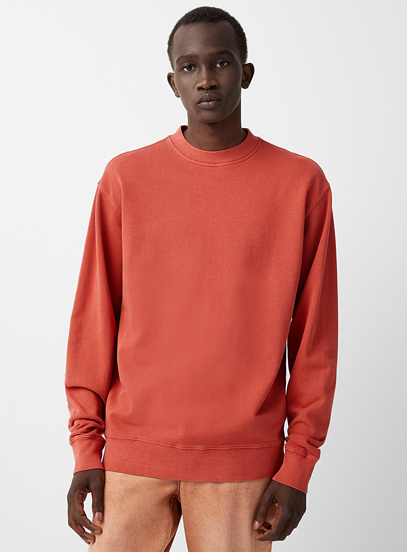 Le 31 Dark Orange Faded accent sweatshirt for men