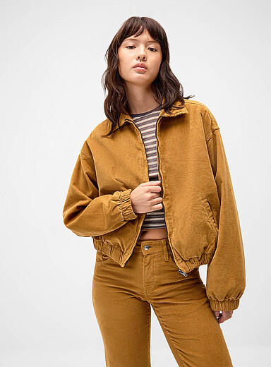 Le blouson velours c&ocirc;tel&eacute;