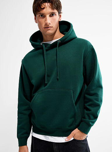 Brushed-underside hoodie
