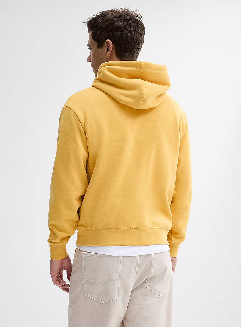 Le 31 Navy blue Fleece-lined raglan hoodie for men