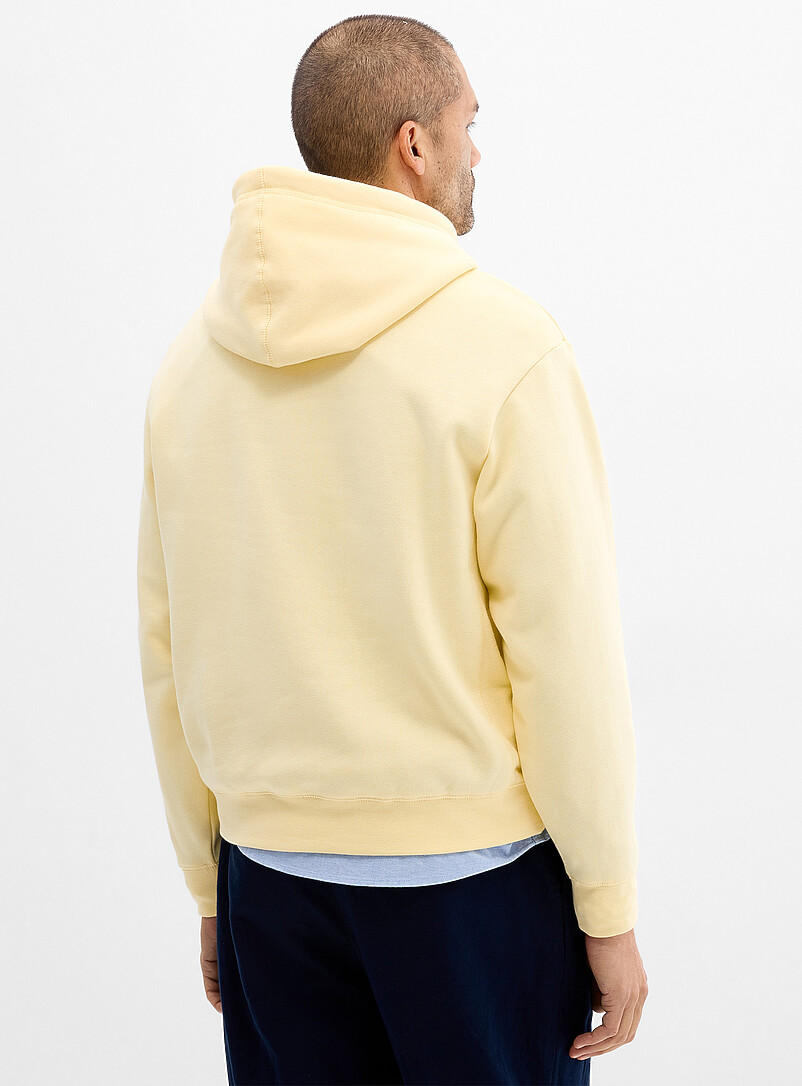 Le 31 Navy blue Fleece-lined raglan hoodie for men