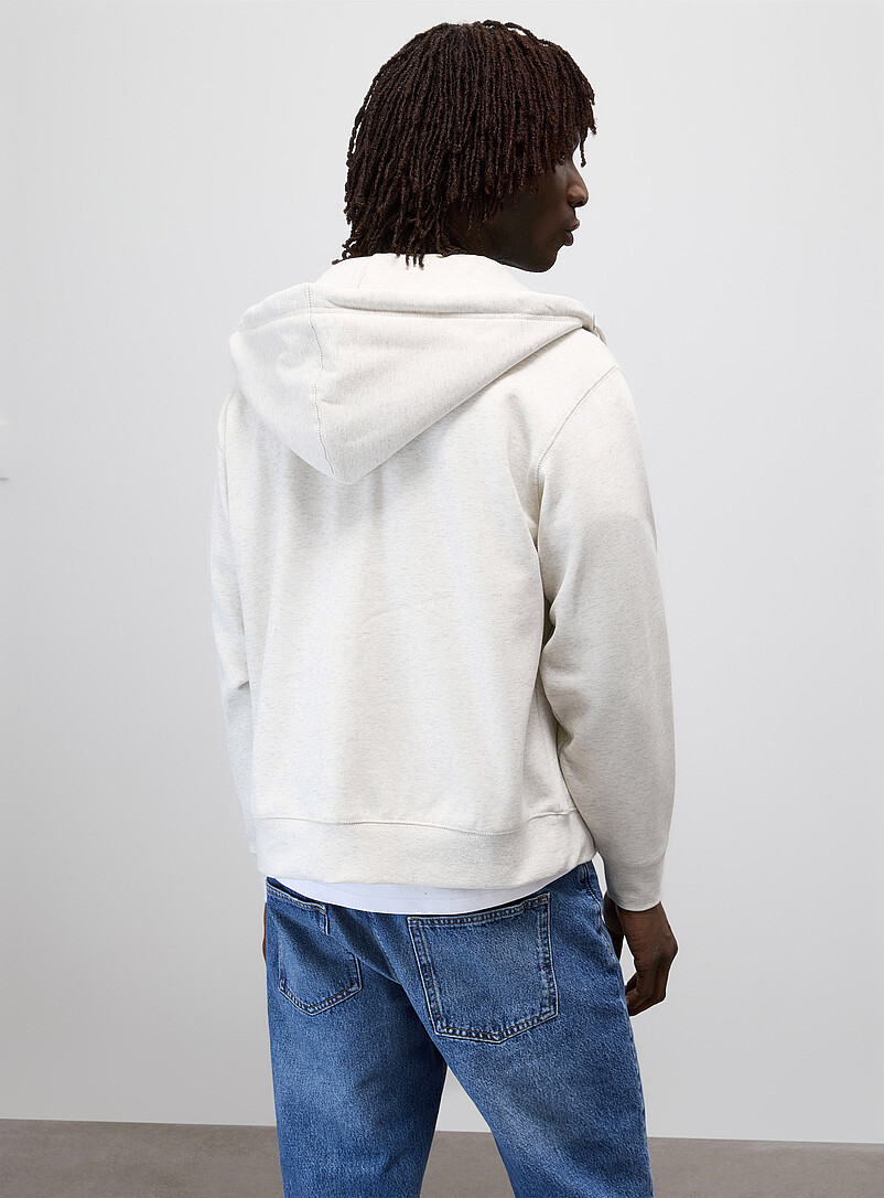 Le 31: Le kangourou zipp&eacute; envers molletonn&eacute; Charbon pour homme