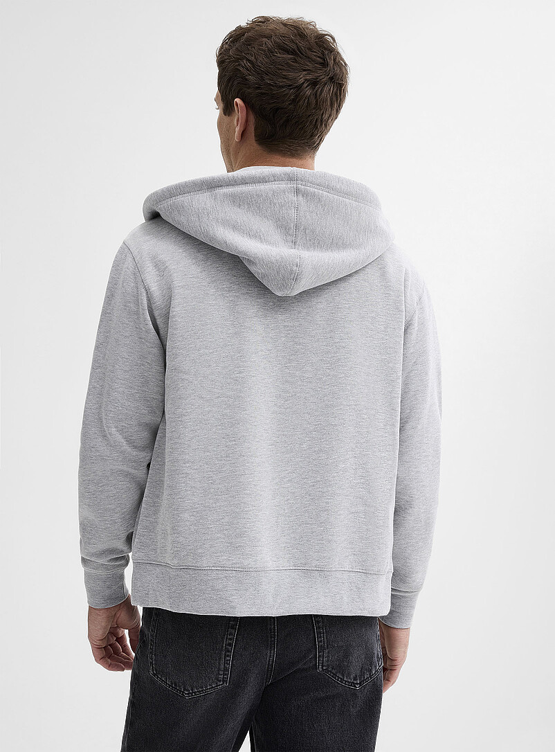 Le 31: Le kangourou zipp&eacute; envers molletonn&eacute; Charbon pour homme