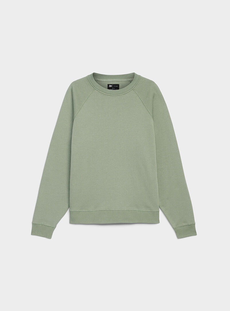 Le 31: Le sweat raglan envers molletonn&eacute; Gris pour homme