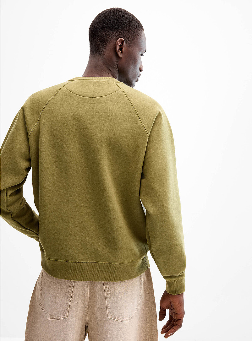 Le 31: Le sweat raglan envers molletonn&eacute; Gris pour homme