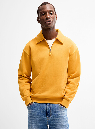 Le sweat col polo zipp&eacute;