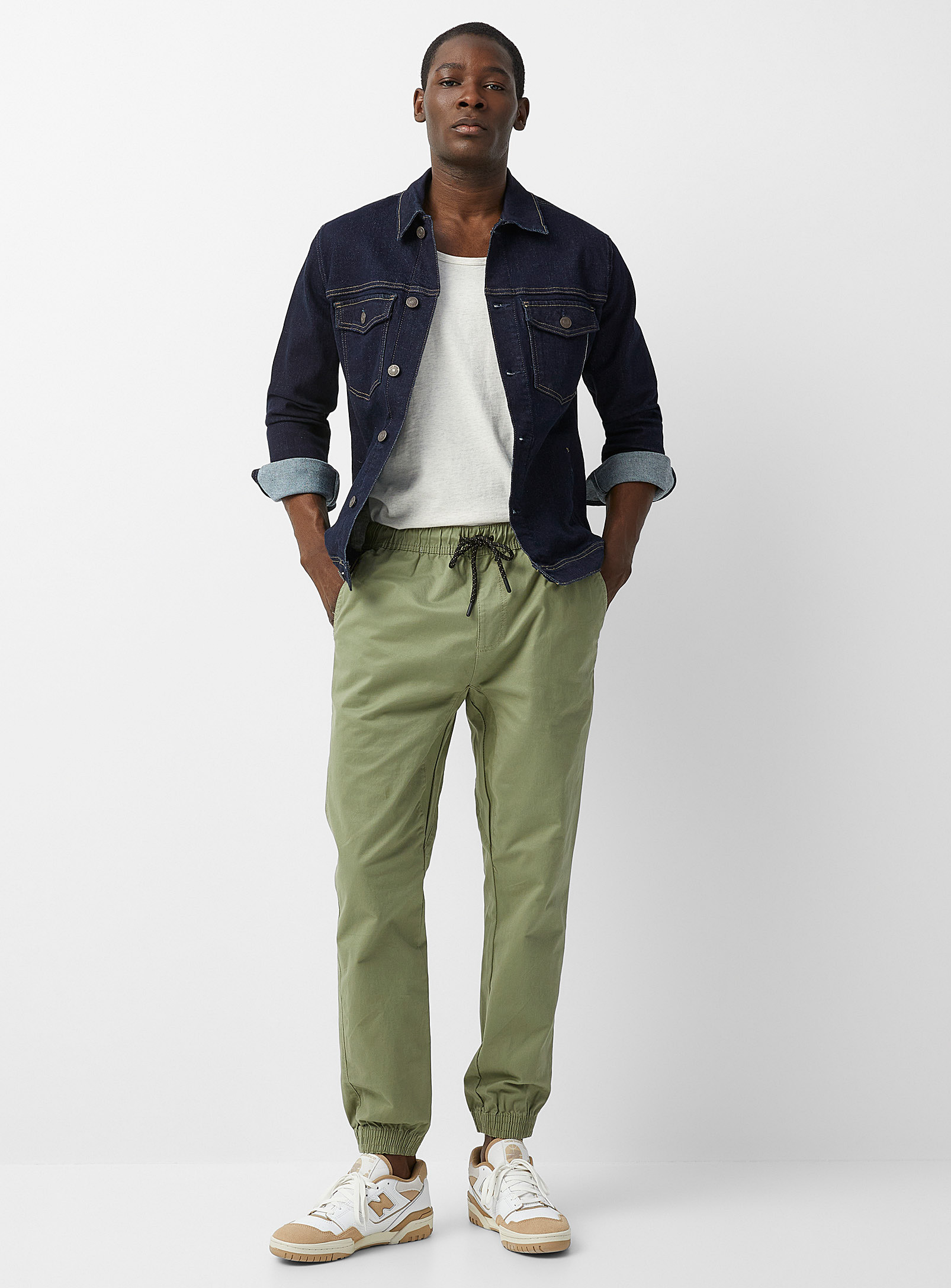 Le 31 Stretch Organic Cotton Chino Joggers In Assorted