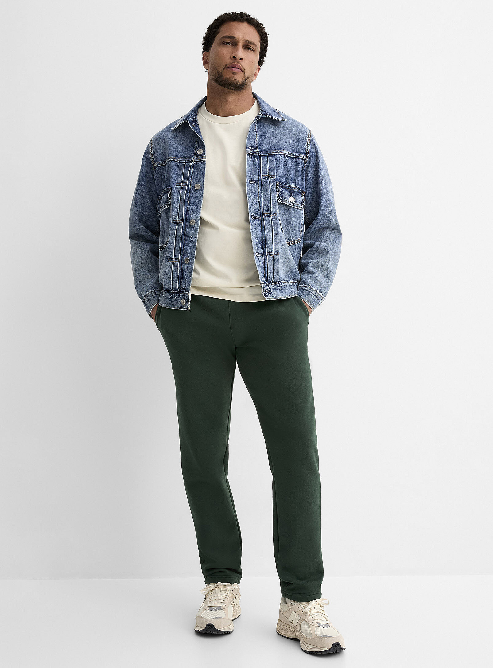Le 31 - Fleece pant (Men, Green, X-SMALL)