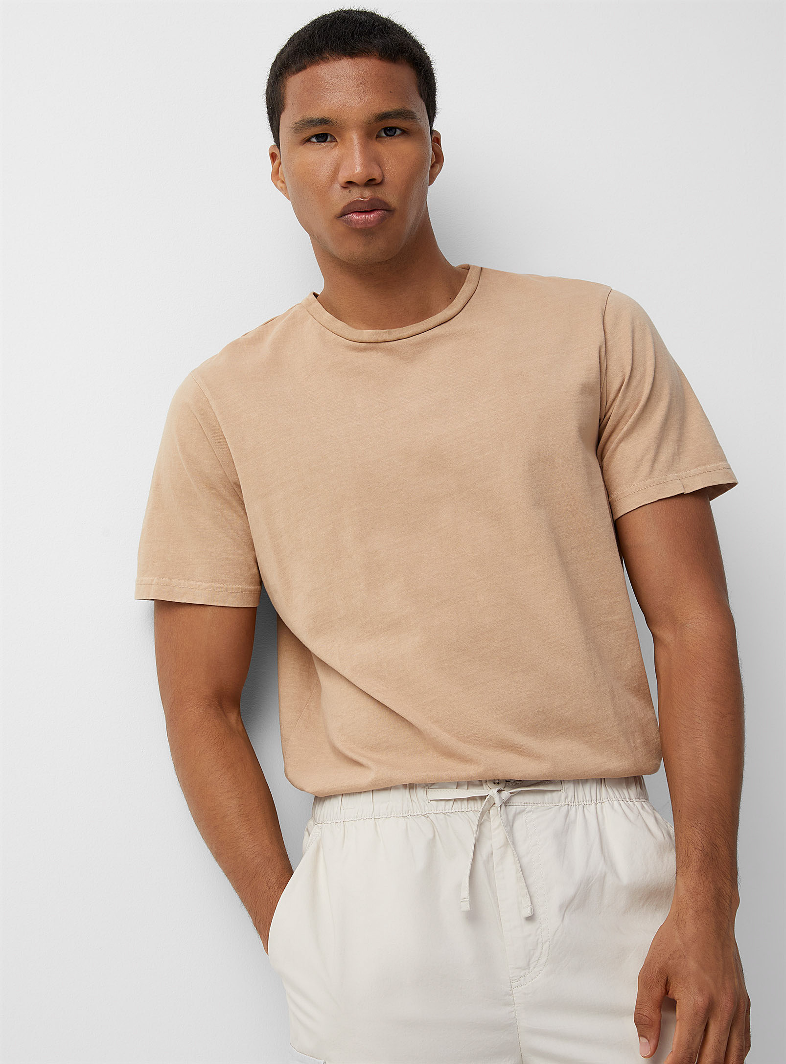 Rumors Muted Colour Jersey T-shirt In Sand