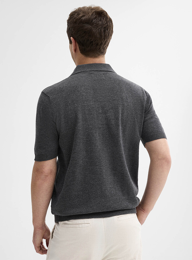 Organic cotton knit polo product image 2