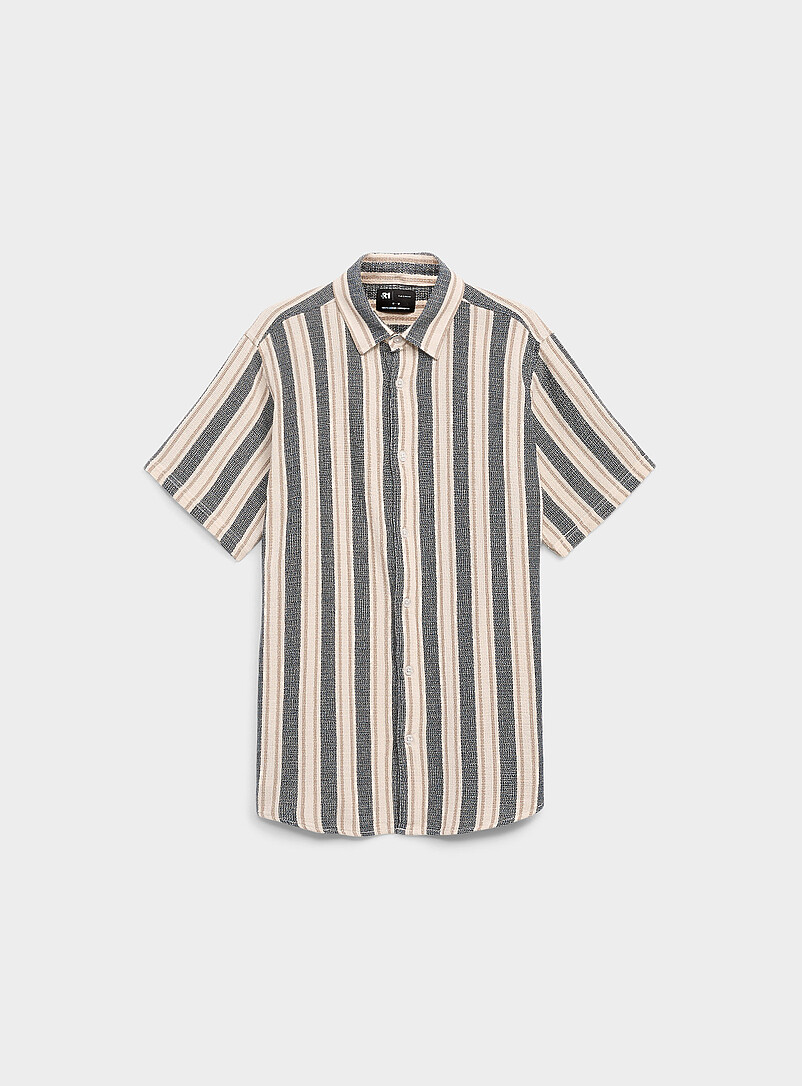 Vertical stripe knit shirt Comfort fit product image (primary)