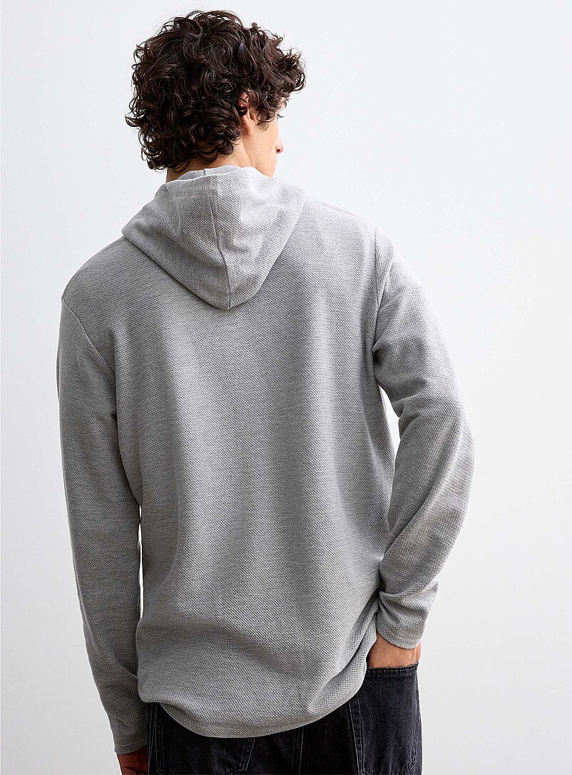 Textured knit hoodie product image 3