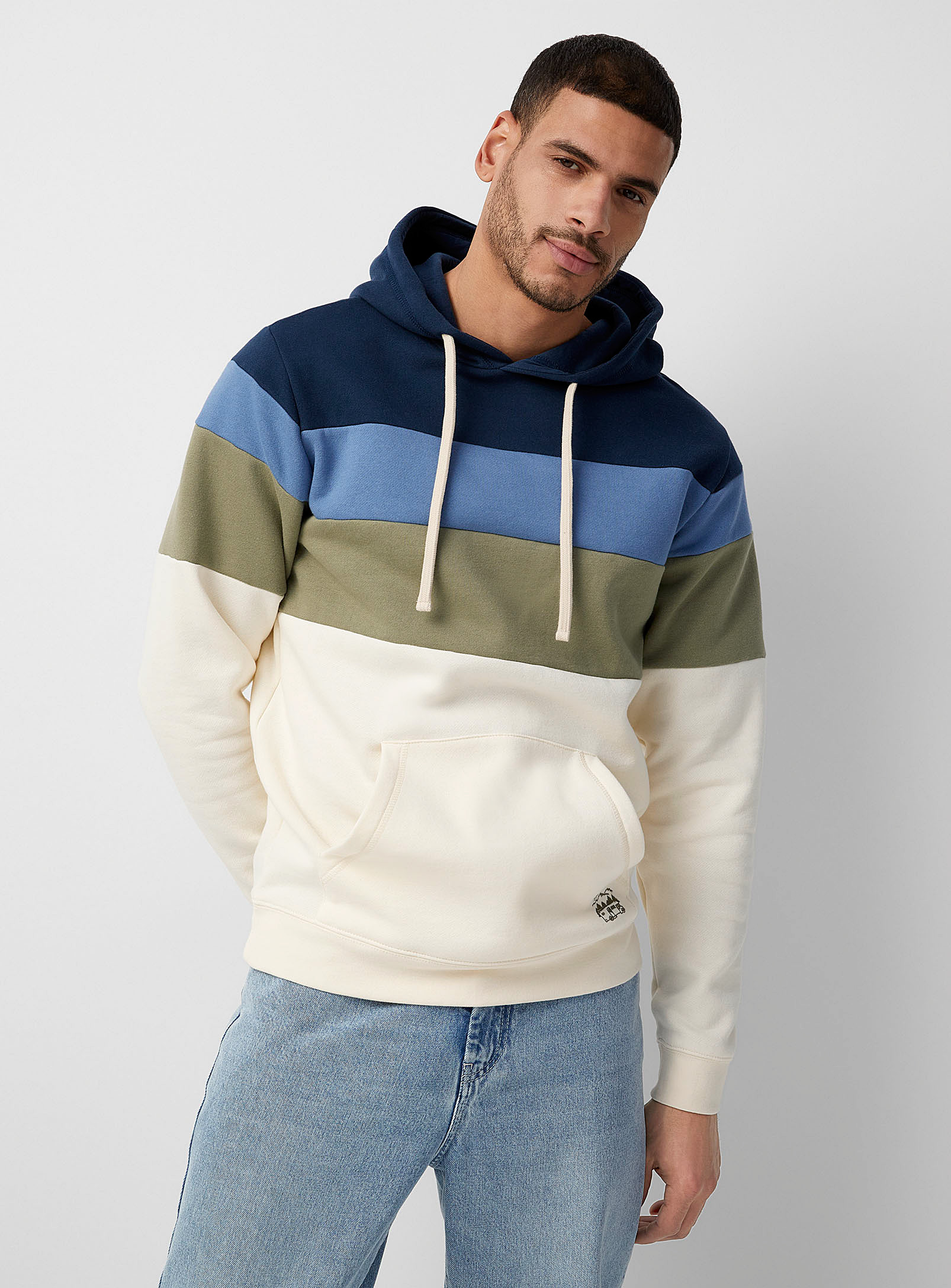 Le 31 Colour-block Hoodie In Green