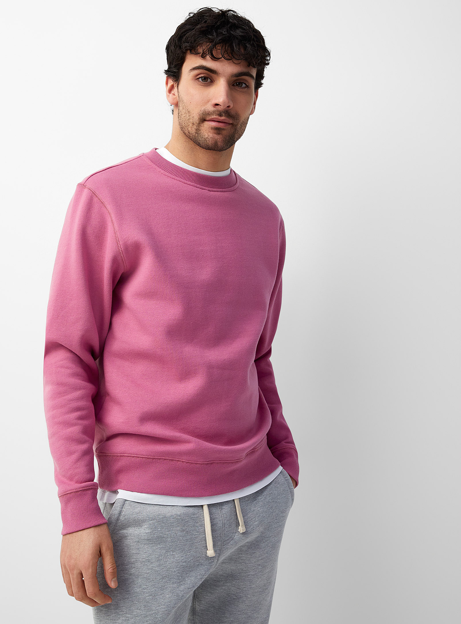 Le 31 Minimalist Sweatshirt In Dusky Pink