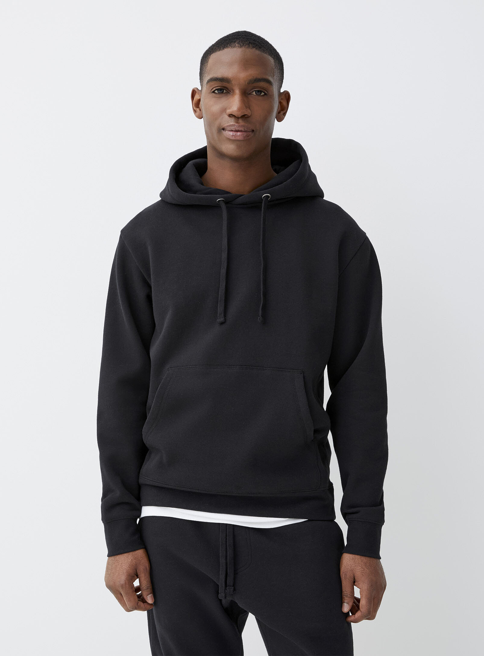 Le 31 - Fleece hoodie (Men, Black, X-LARGE)