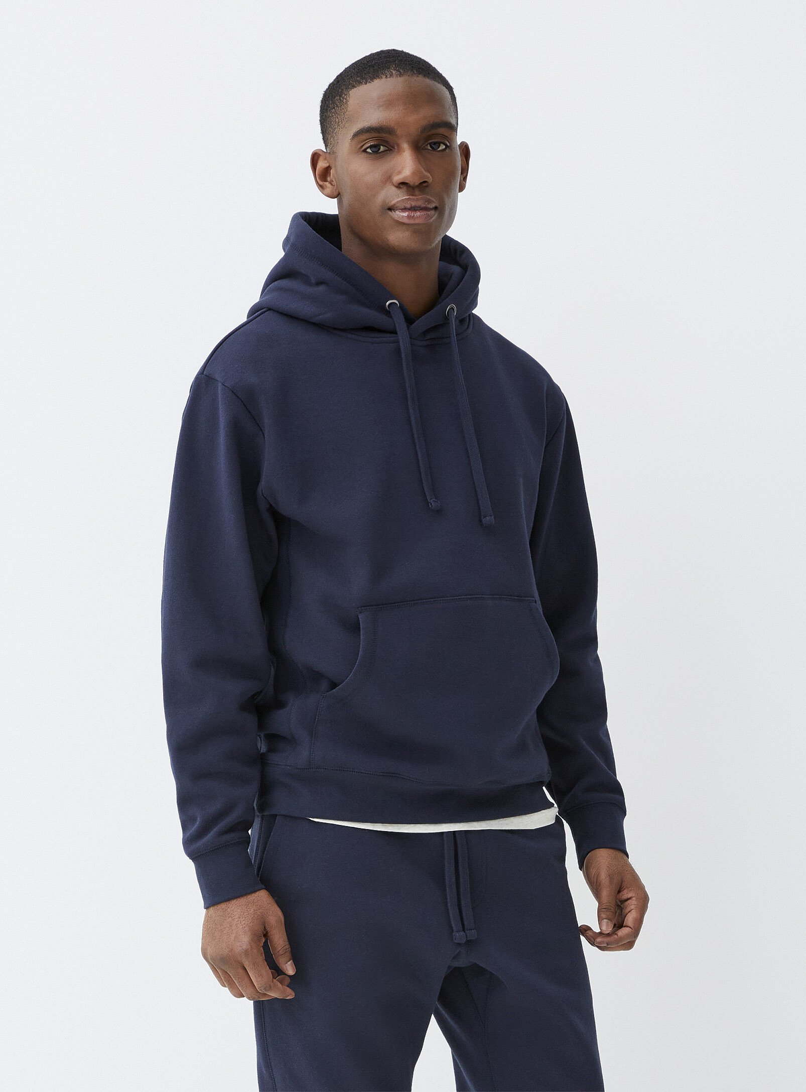 Le 31 - Fleece hoodie (Men, Blue, MEDIUM)