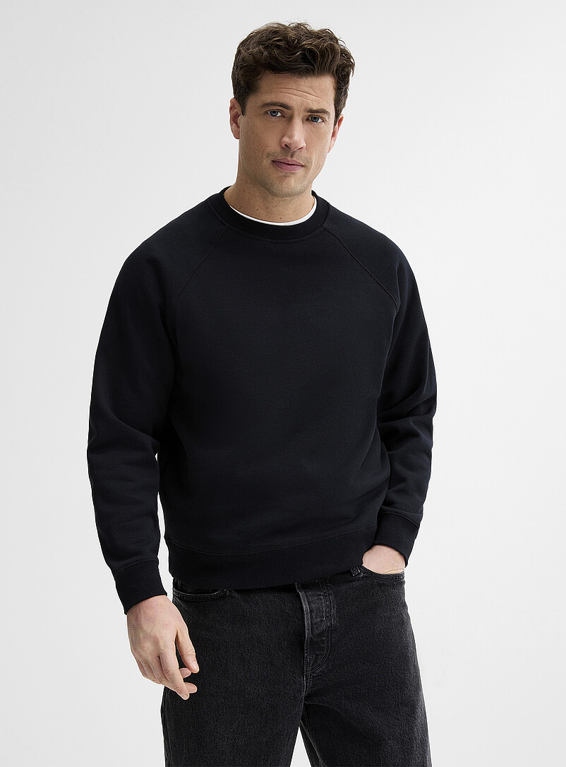 Fleece-underside raglan sweatshirt product image (primary)