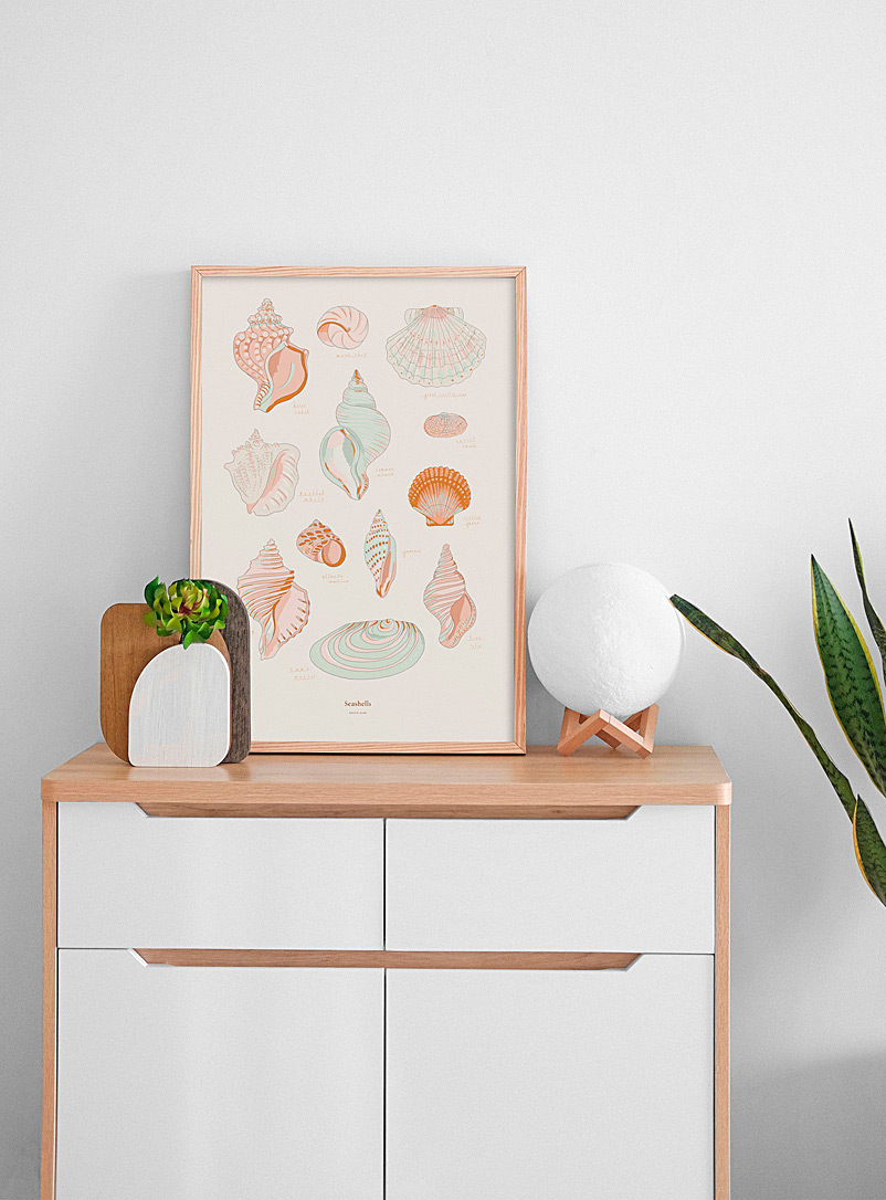 Baltic Club Pink Seashells art print 2 sizes available