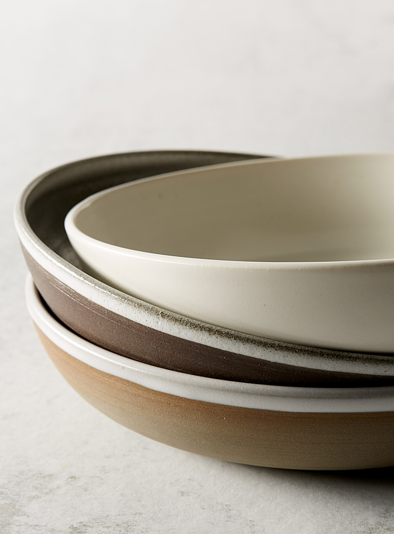 A + J Métissage Grey Ceramic dinner bowl
