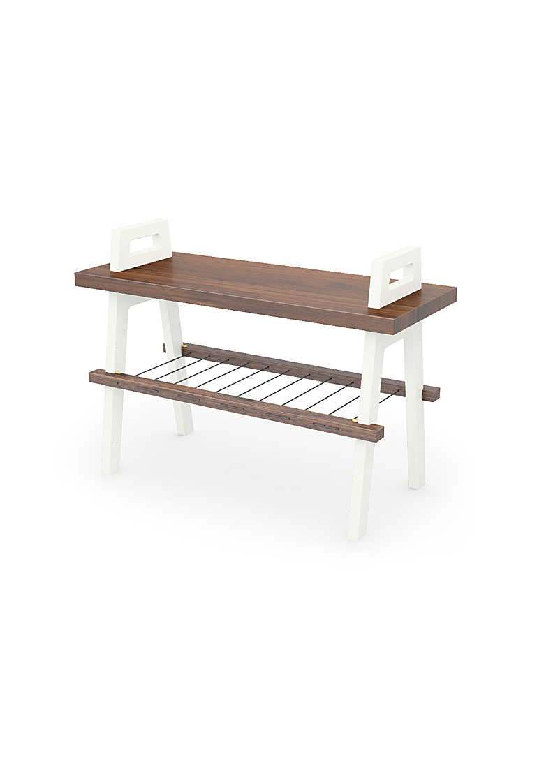 Us & Coutumes White B3 entryway bench Small size