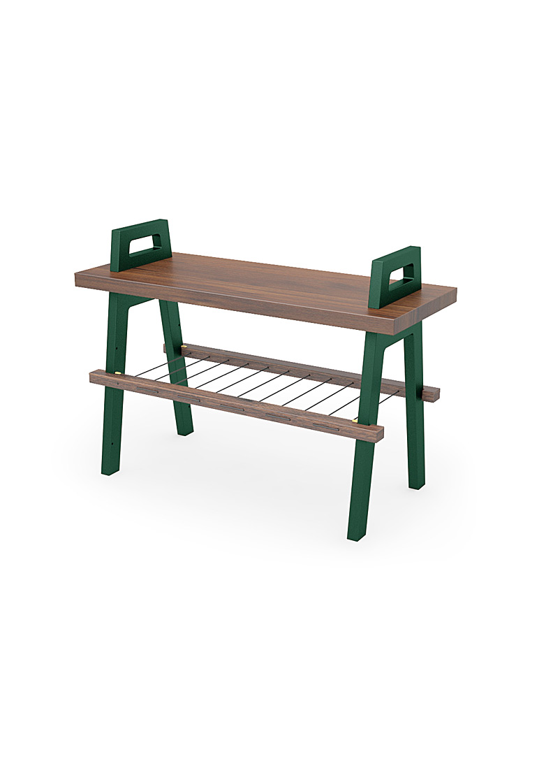 Us & Coutumes Green B3 entryway bench Small size