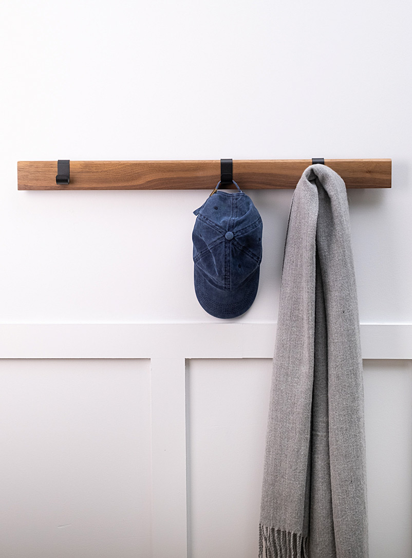 Us & Coutumes Dark Brown Walnut wall coat rack See available sizes