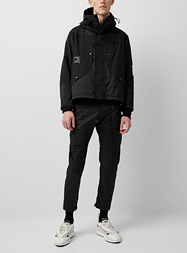 Multi-fabric black jacket | Niløs | | Simons