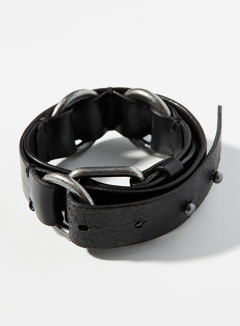 Julius Silver Belt-style bracelet for men