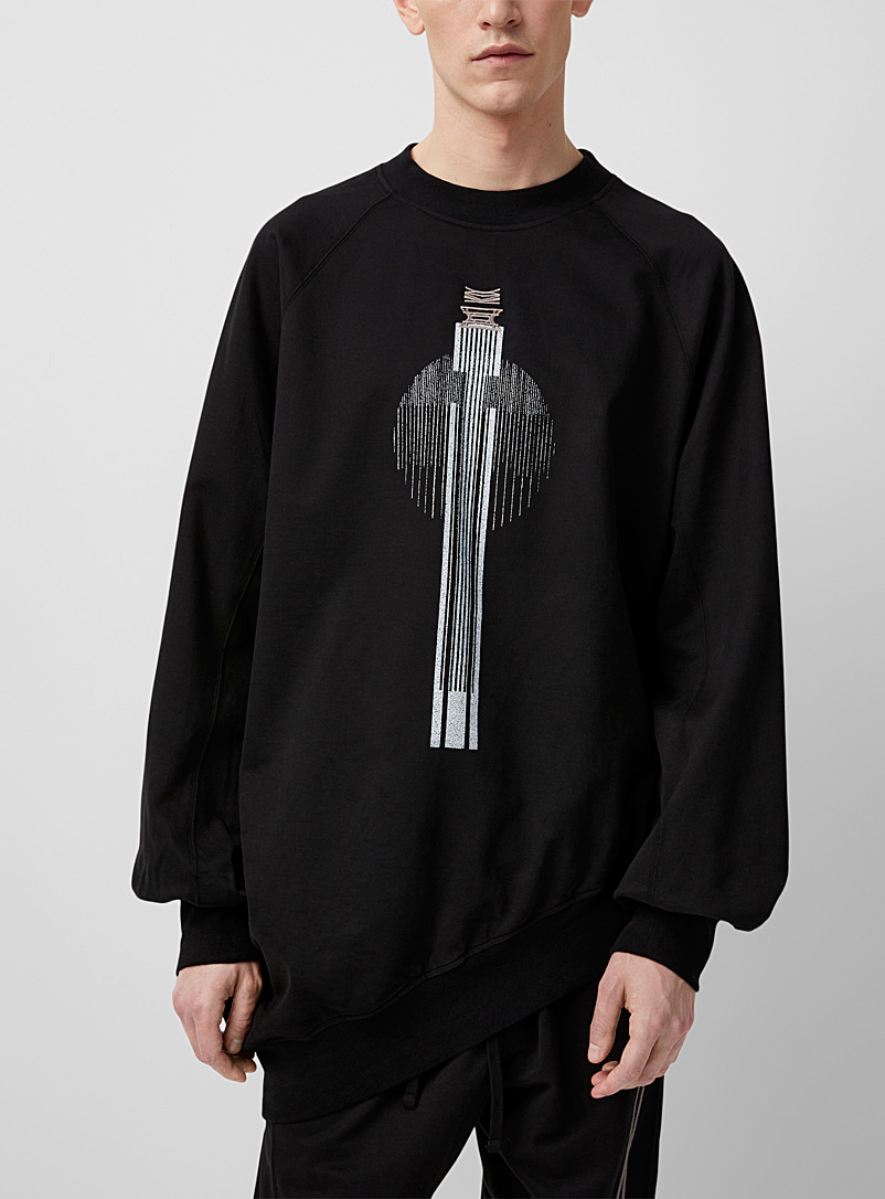 Julius Black Printed and embroidered sweatshirt for men