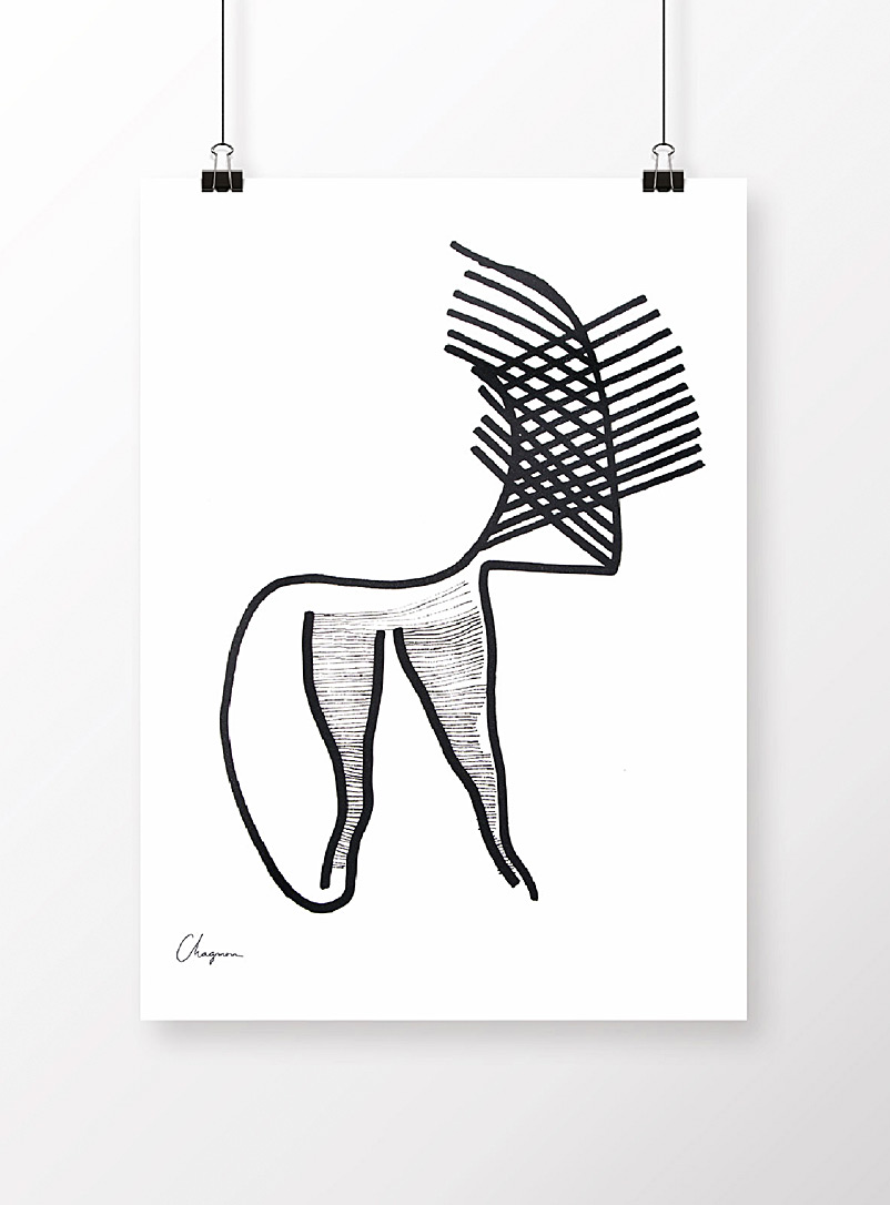 Anne-Marie Chagnon: L'affiche Tissent 12 x 16 po Blanc assorti