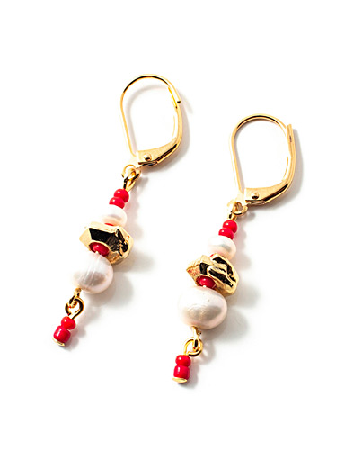 Anne-Marie Chagnon: Les boucles d'oreilles Dapi Bleu assorti