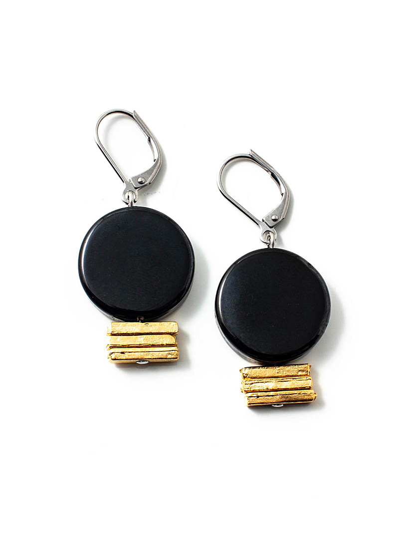 Anne-Marie Chagnon Black Nemesia earrings