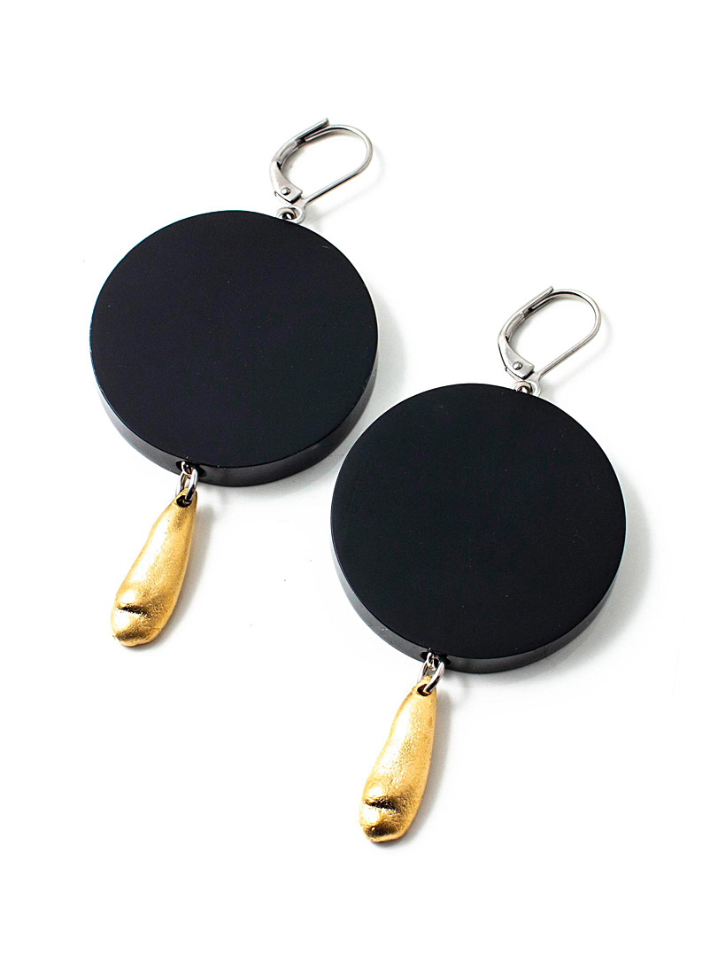 Anne-Marie Chagnon Black Sharon earrings