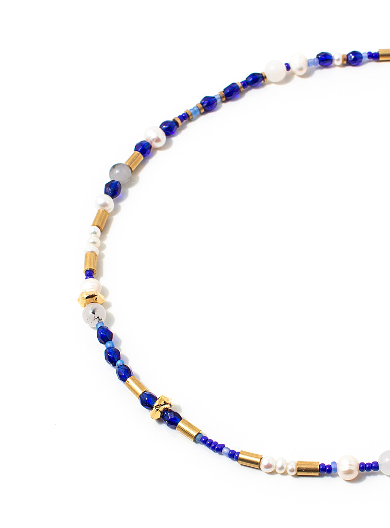 Anne-Marie Chagnon: Le collier Glea Bleu assorti
