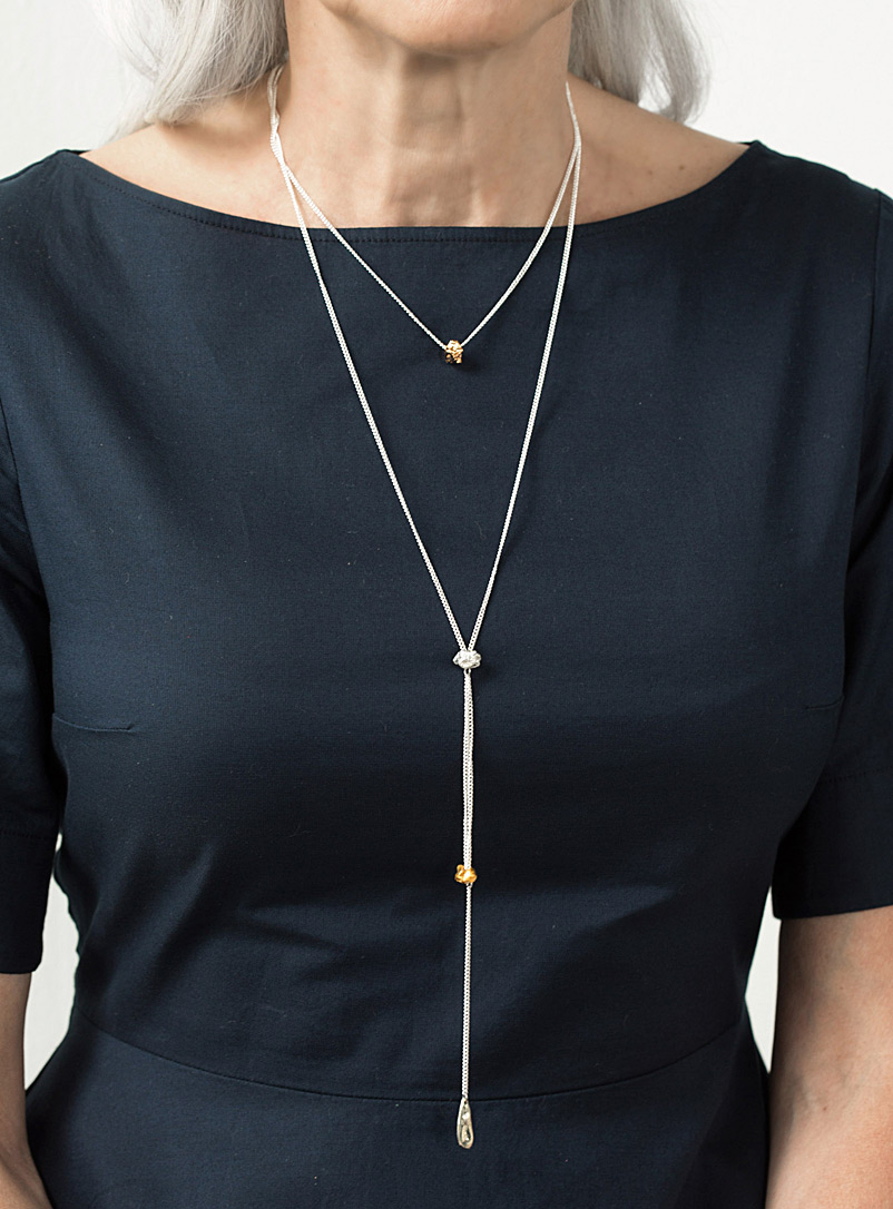 Anne-Marie Chagnon Assorted Emmy pebbles and chains necklace