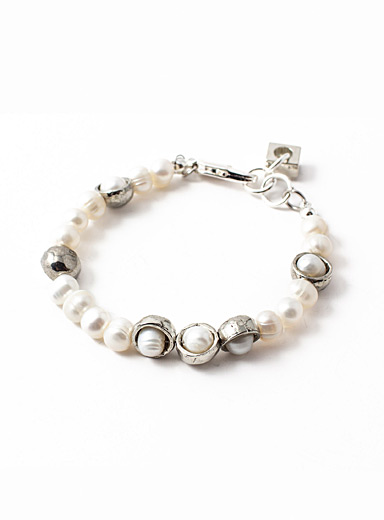 Solveil sterling silver and pearl bracelet