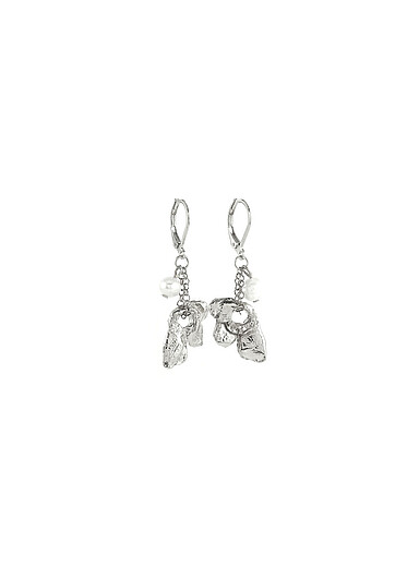 Anne-Marie Chagnon: Les boucles d'oreilles &eacute;tain et perles Muscida Assorti