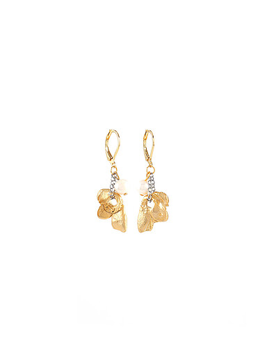 Anne-Marie Chagnon: Les boucles d'oreilles &eacute;tain et perles Muscida Assorti