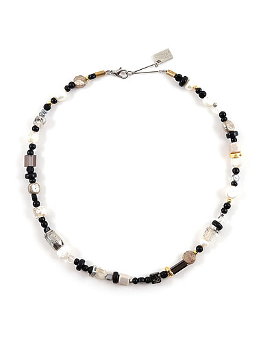 Anne-Marie Chagnon: Le collier billes color&eacute;es et perles Luan Assorti