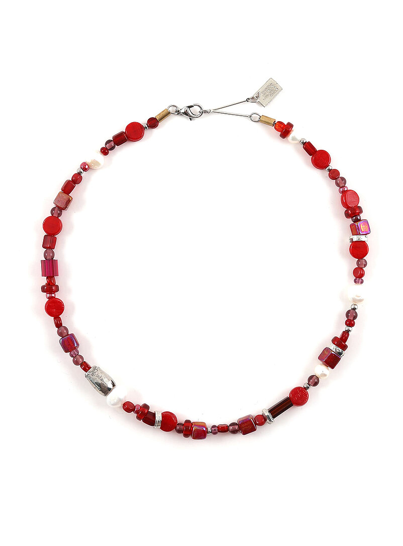Anne-Marie Chagnon: Le collier billes color&eacute;es et perles Luan Assorti