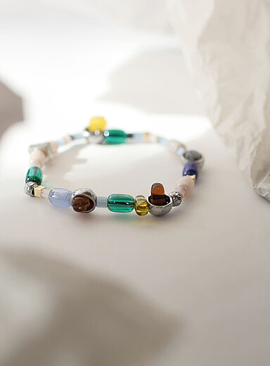 Anne-Marie Chagnon: Le bracelet Aluvi deux tons Bleu p&acirc;le - Bleu ciel