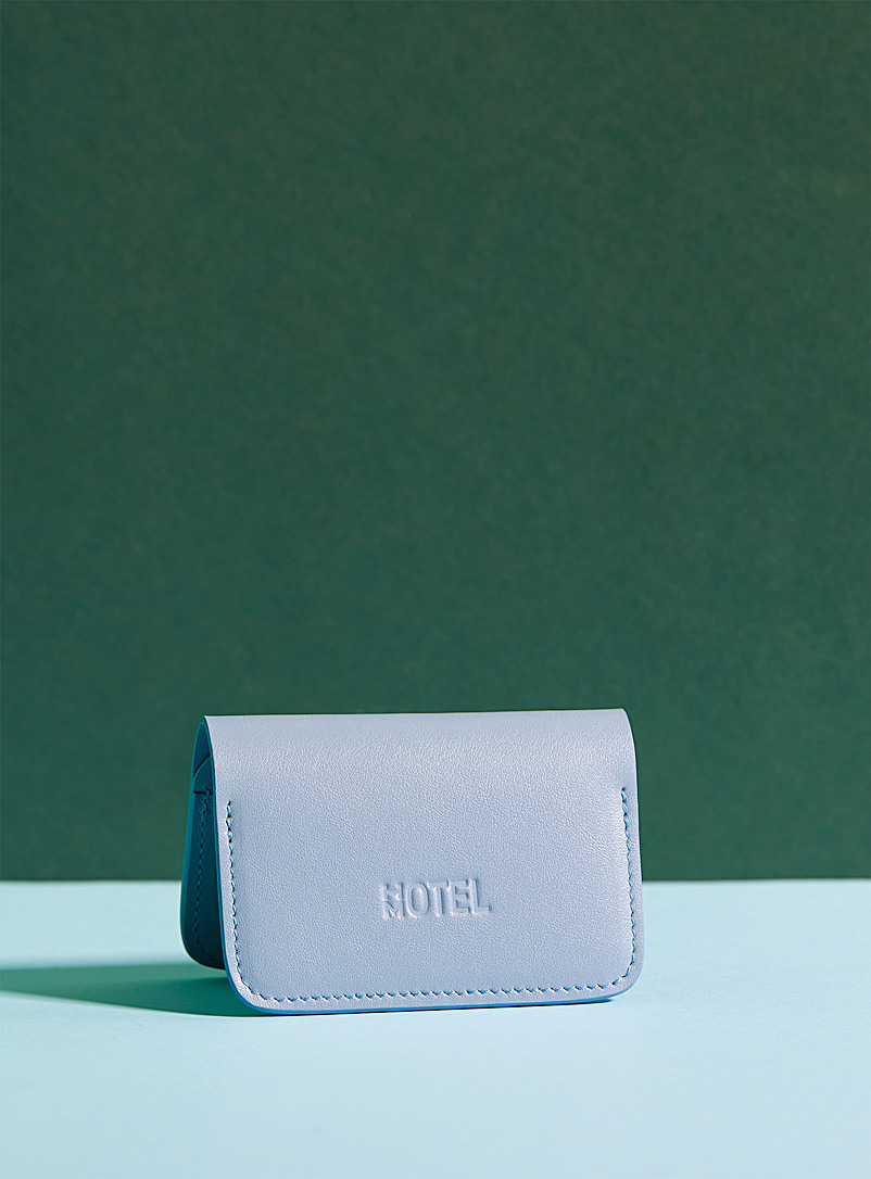 HOTELMOTEL Baby Blue Valet leather wallet