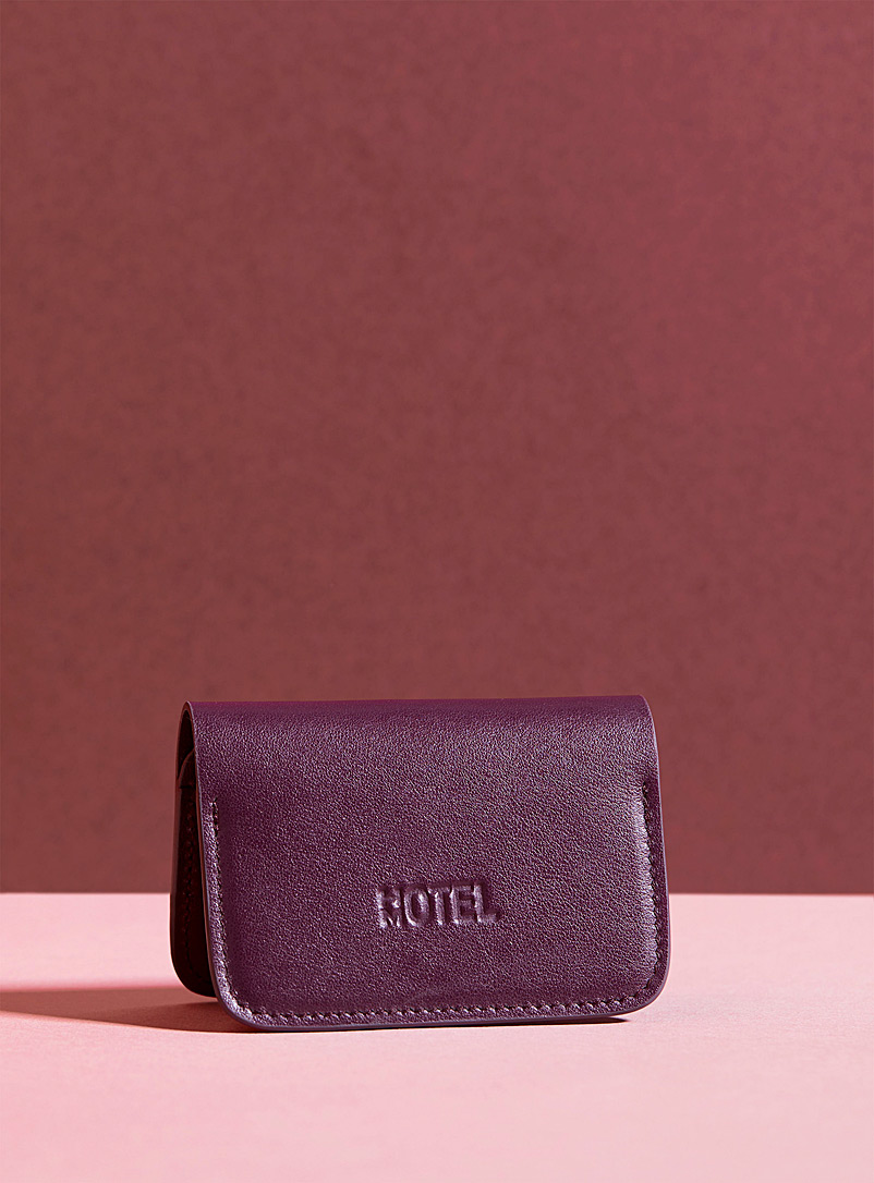 HOTELMOTEL Ruby Red Valet leather wallet