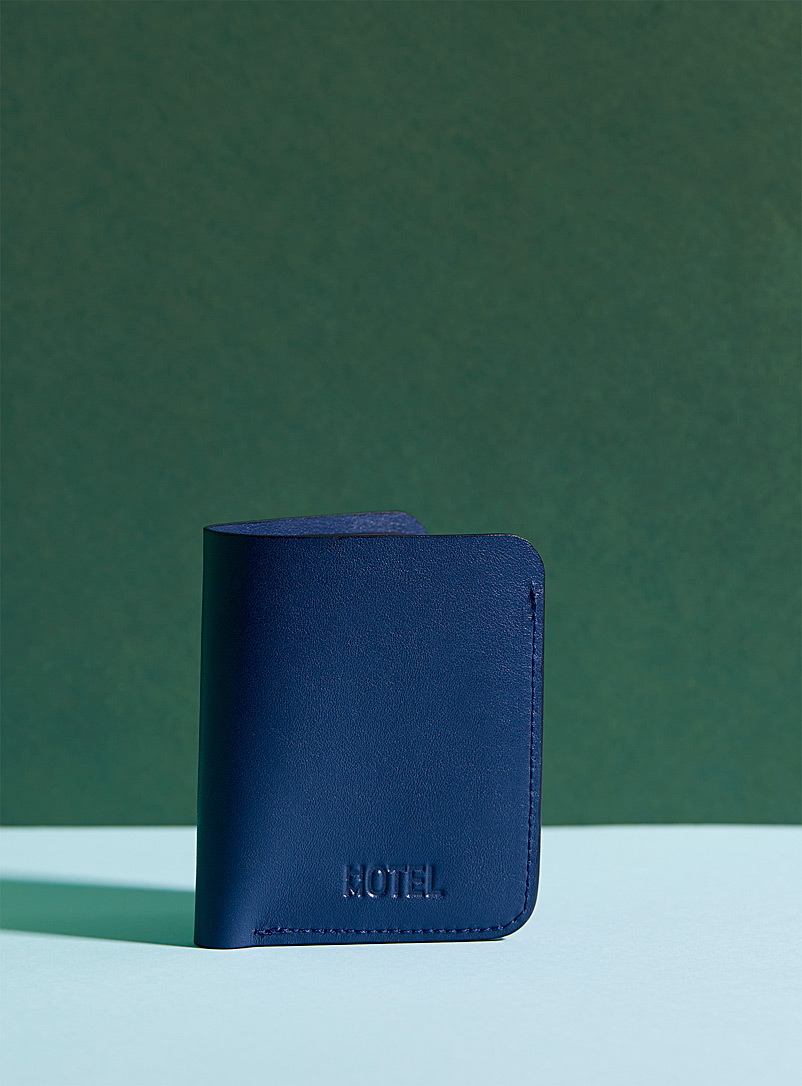 HOTELMOTEL Marine Blue Standard leather wallet