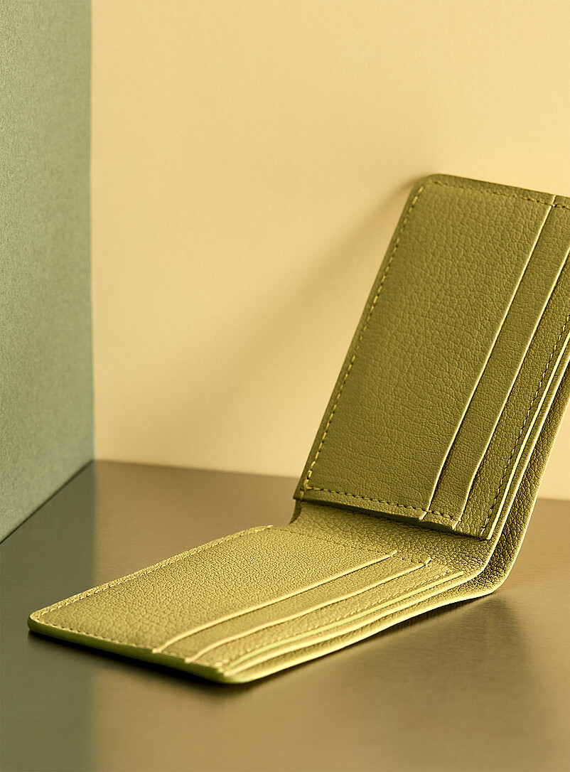 HOTELMOTEL Khaki/Sage/Olive Bifold leather wallet